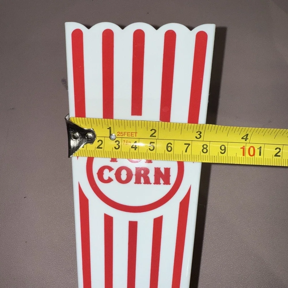 Set of 7 Red White‎ Plastic Popcorn Containers Buckets Home Movie Theater Retro